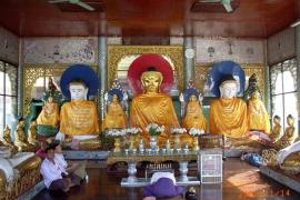 Inside Shin Mahti Tazaung. ( Shin Mahti is considered as #4 Awe-Inspiring Buddha on Shwedagon. It is also regarded as an Aungmyea.)