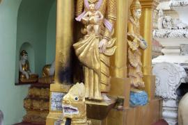 Bhyanmar ( King of celestial beings) Thapyke Statue. ( Couple washing for a son may pray for it in front of this spot. )